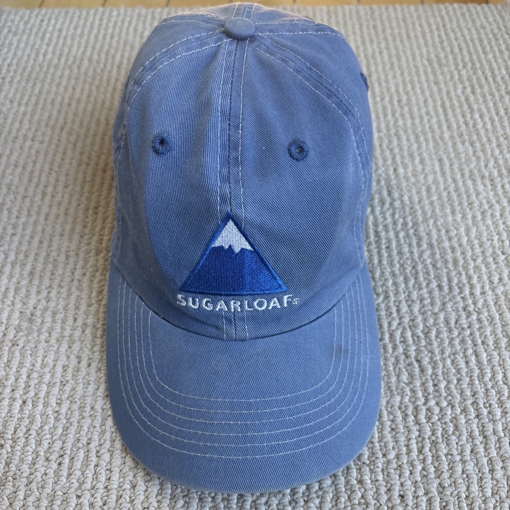 Sugarloaf Maine Cotton Vintage Champion Strapback Baseball Hat Cap Adjustable